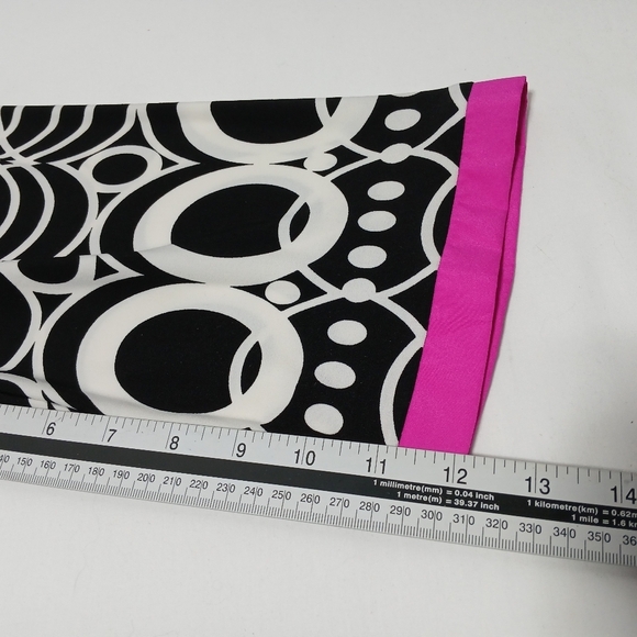 Eliza J Geometric Color Block Black White Sheath Knee Lenghth Dress 12p - Picture 5 of 7